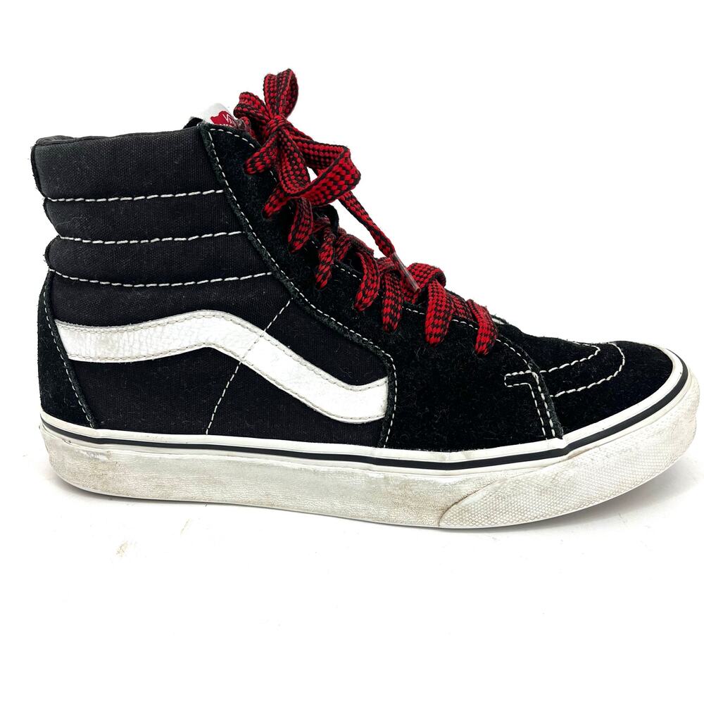 Vans Men's 6 Women's 7.5 Black Suede SK8 Hi Bolt Skate‎ Shoes Ankle Boots